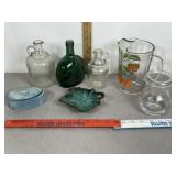 VINTAGE BOTTLES & ORANGE PITCHER, McMASTER LEAF