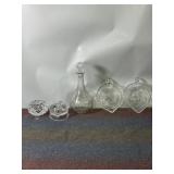 CLEAR GLASS JUICERS & DECANTER