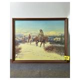 LEO BEAULAURIER FRAMED PRINT, 17 1/2" X 21 1/2"