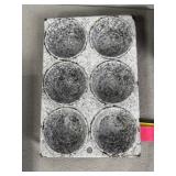 ENAMALWARE MUFFIN TIN & PITCHER, FUNNEL