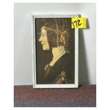 "PORTRIAT OF A LADY" FRAMED PRINT, 10 3/4" X 7"