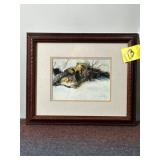 JAVZER FRAMED MOUSE PICTURE, 9 3/4" X 11 3/4"