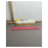 MARBLE ROLLING PIN ON STAND