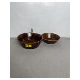 2 MORTON POTTERY BOWLS MARKED SVPNT