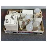 SEVERAL LIGHT BULBS & SOCKETS