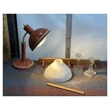 LAMP SHADE, CANDLE HOLDERS, DESK LAMP, COAT HANGER