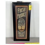 KIM LEWIS FRESH PRODUCE VALLEY FARM FRAMED PICTURE
