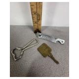 LARGE KEY, PABST & COCA-COLA BOTTLE OPENERS