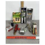 THROWING STARS, FROG SPEAR, LOCKS, CAN OPENER