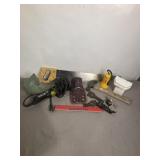 SEVERAL MISC HAND TOOLS, SAW, HAMMER