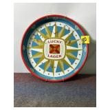VINTAGE LUCKY LAGER BEER TRAY, 13"