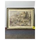 "LOOKING WEST" BUTTE, MT FRAMED PICTURE