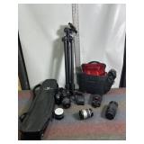 SONY A390 DIGITAL CAMERA W/ LOTS OF EXTRA LENSES
