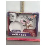MELAMINE LOONEY TUNES 3PC SNACK SET IN BOX