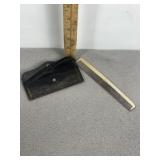 2 VINTAGE COMBS, 1 METAL, 1 PLASTIC IN CASE