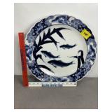 16 3/4" DECORATIVE KOI FISH PLATE