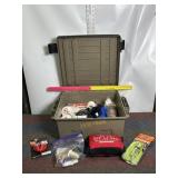 PALSTIC AMMO CRATE FULL OF FIRST AID & SEWING ITEM