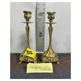 SET OF JENNINGS BROS. CANDLESTICKS, 9 1/2" T