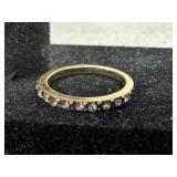 GOLD TONED RING W/ STONES, SZ 9