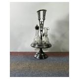 VICTORIAN STYLE SILVER PLATE CRUET SET