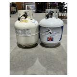 2 PROPANE TANKS, 1 FULL, 1 1/4 FULL