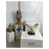 3 FINE PORCELAIN OWL FIGURES IN BOXES