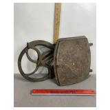ANTIQUE CAST IRON PULLY & PARLOR STOVE DOOR