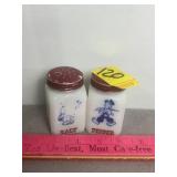 HAZEL ATLAS MILK GLASS SALT & PEPPER SHAKERS