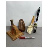 PIPES, PIPE STAND, CIGAR CUTTER