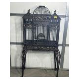 VICTORIAN STYLE WROUGHT IRON BIRD CAGE, 2PC