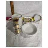SHAVING MUG, VNTG BATHROOM PORCELAIN SOAP DISH