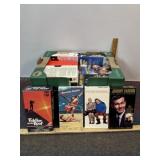 LARGE BOX OF VINTAGE  VHS TAPES