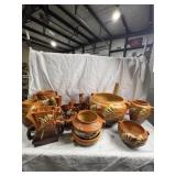 LARGE LOT OF ROSEVILLE POTTERY ITEMS