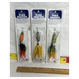 3 PIKE HARASSER FISHING LURES