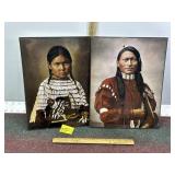 L.A. HUFFMAN NATIVE AMERICAN PHOTO PRINTS, 14"