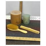 CANDLES, BRUSH, COMB