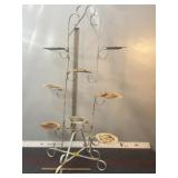 VINTAGE METAL 4 LEGGED PLANT STAND, 39" X 20"