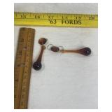 2 AMBER COLORED DANGLE LIGHT CRYSTALS