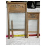 2 VNTG. GLASS GARMENT WASHBORADS