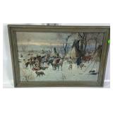 C.M. RUSSELL "INDIAN HUNTERS"  (20" x 14")