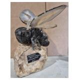 AGATE & DRIFTWOOD BUMBLE BEE BY LOCAL ARTIST