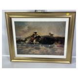 FRAMED CHARLIE RUSSELL PRINT (21" x 17" FRAME)