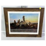 FRAMED CHARLIE RUSSELL PRINT (21" x 17" FRAME)