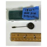 VICTORIAN / ART NOUVEAU FAIRY HAT PIN (NO HALLMARK