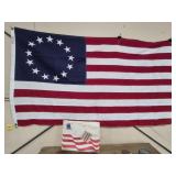 ANNIN DEFIANCE 100% COTTON BETSY ROSS U.S.A. FLAG