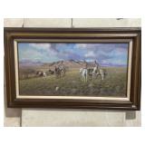 ELMER SCHOCK 1972 ORIGINAL OIL ON CANVAS ART