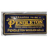 NEW ANTIQUE STYLE PENDLETON TIN SIGN 24" x 11.5"