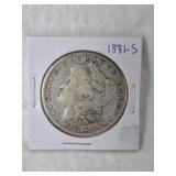 1881 - S MORGAN SILVER DOLLAR