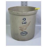 REDWING #2 STONEWARE CROCK "LARGE WING"