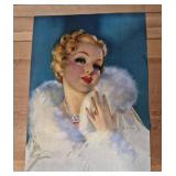 ART DECO JULES ERBIT PIN-UP GIRL "GORGEOUS" PRINT